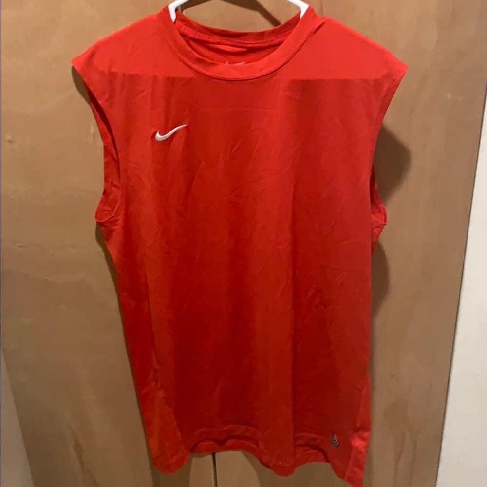 Red nike dry fit tank top